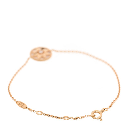 Christian Dior 18K Yellow Gold Diamond Mother of Pearl Rose Des Vents Bracelet 2 of 4