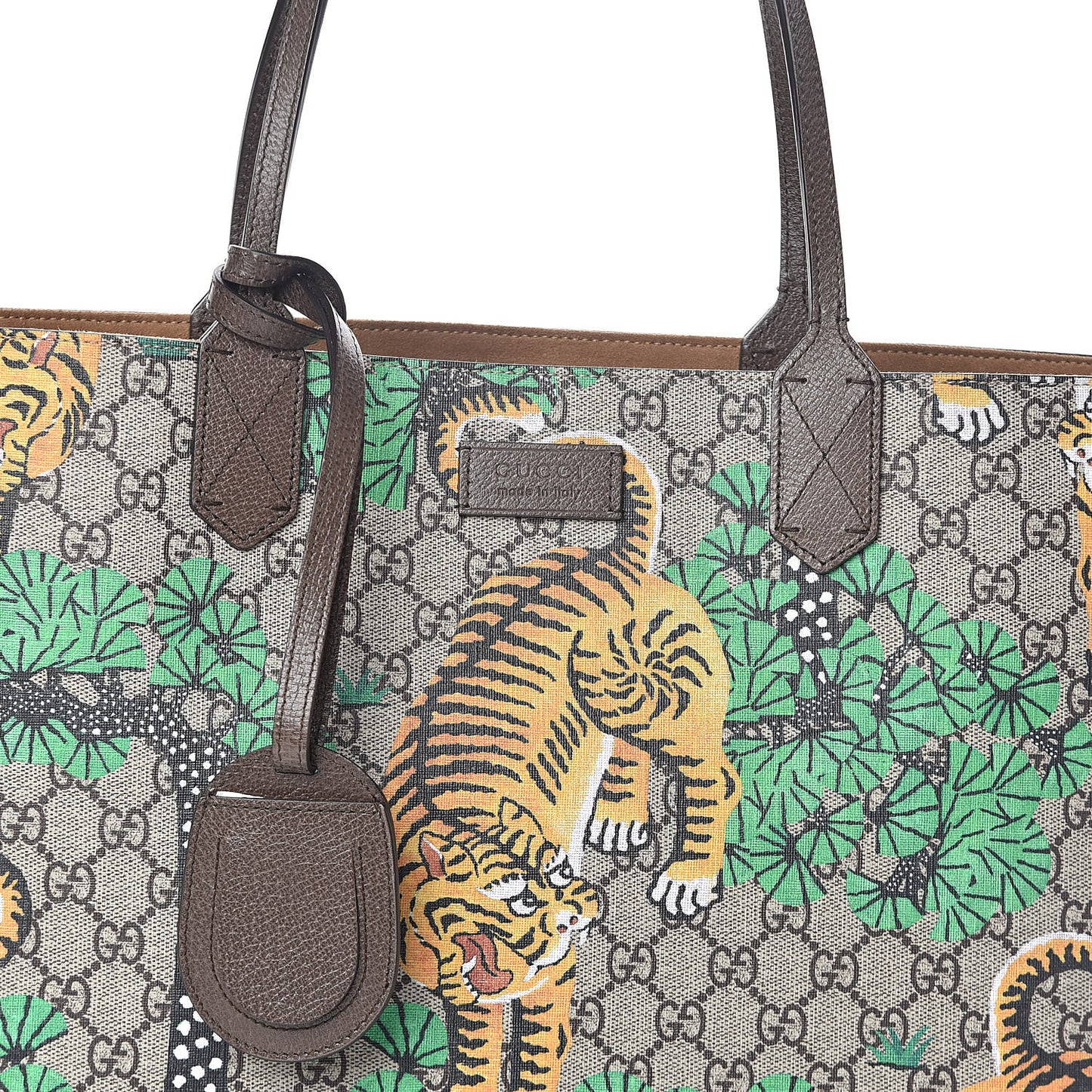 GG Supreme Monogram Bengal Medium Shopping Tote Beige Yard