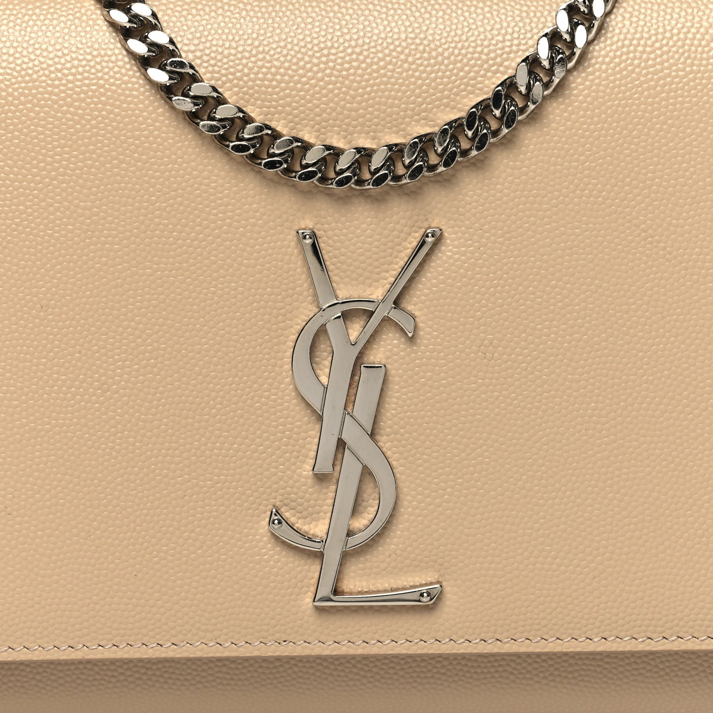 Grain De Poudre Medium Classic Monogram Kate Satchel Sable Beige