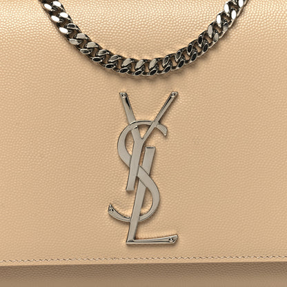 Saint Laurent Grain De Poudre Medium Classic Monogram Kate Satchel Sable Beige 7 of 9
