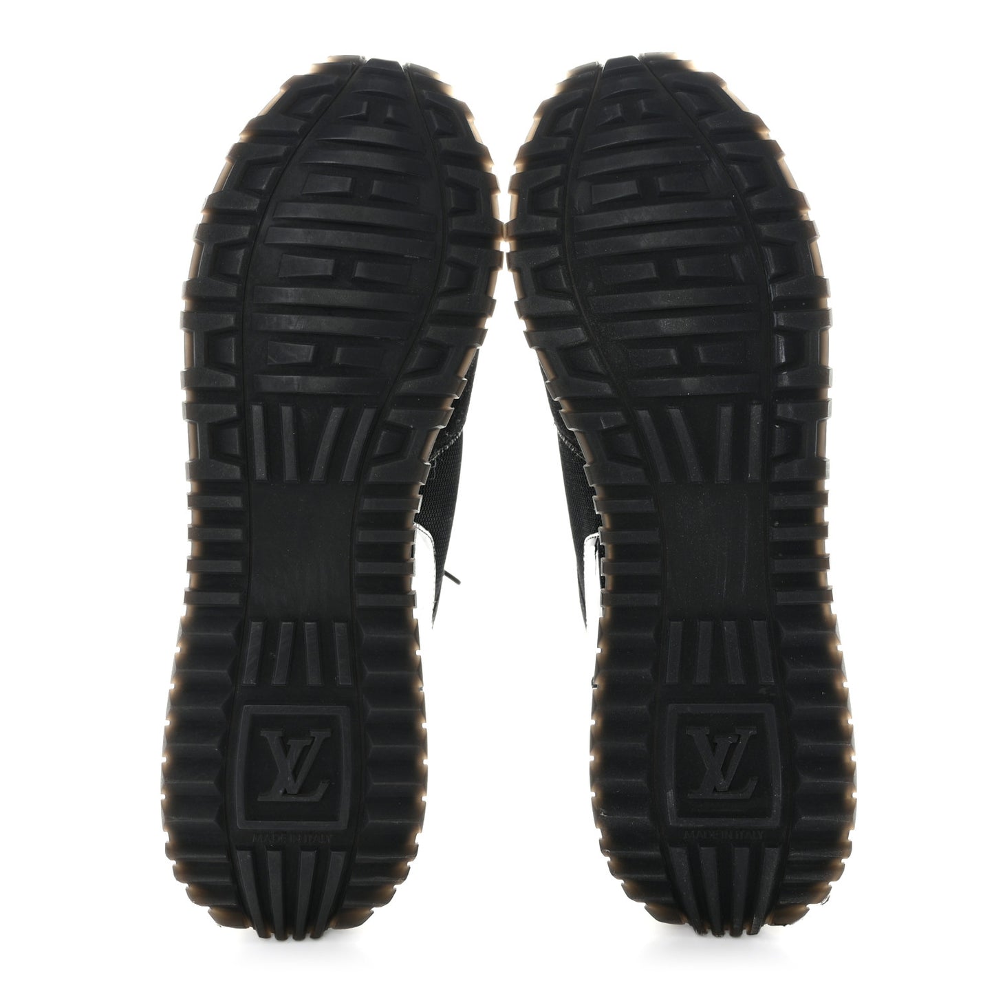 Suede Monogram Run Away Sneakers 41 Black