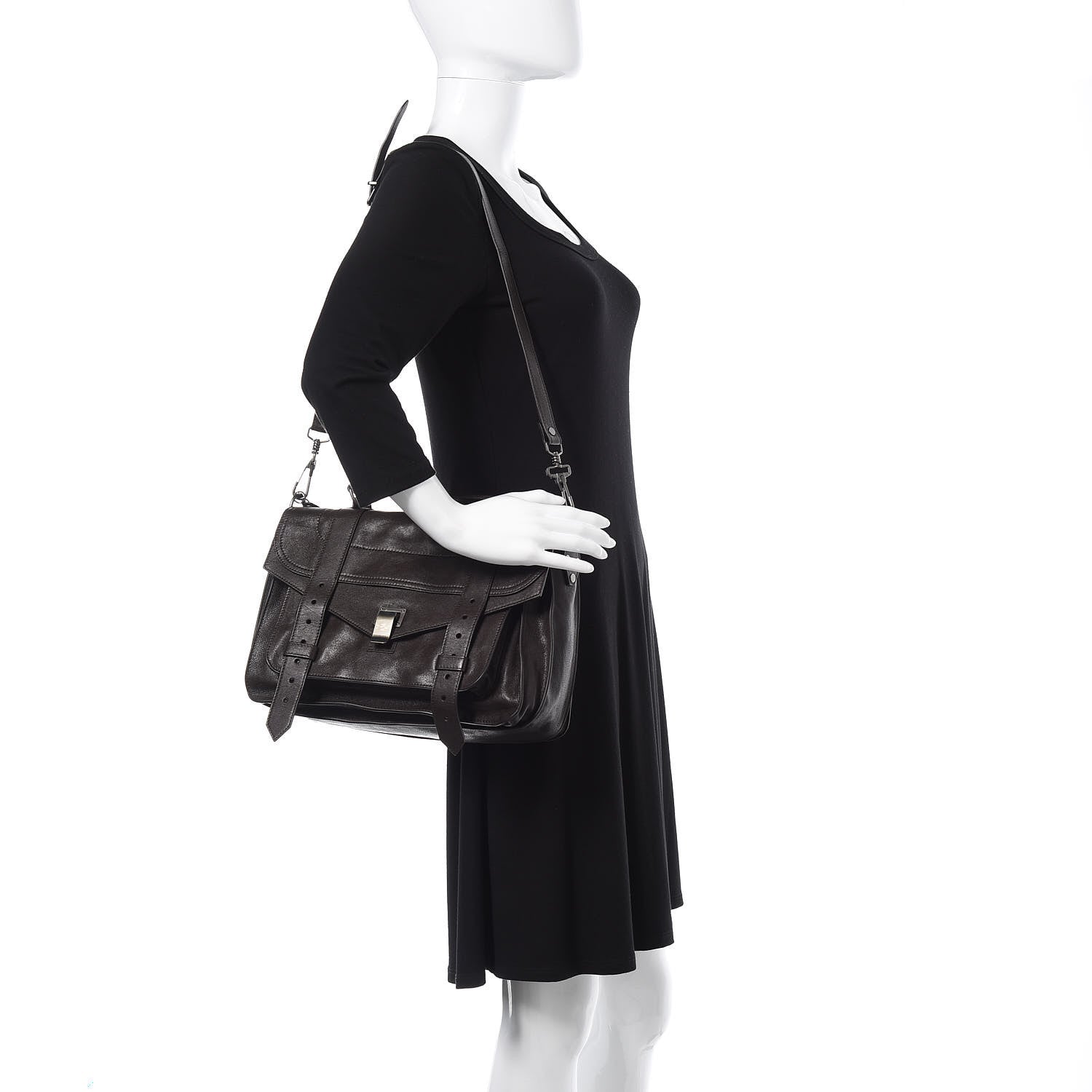 Proenza Schouler Lambskin Medium PS1 Satchel Dark Chocolate 2 of 8