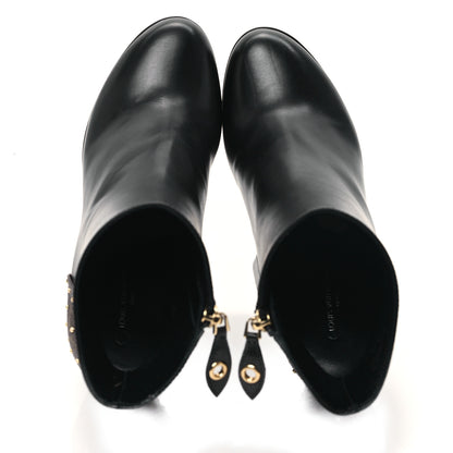 Louis Vuitton Soft Calfskin Monogram Afterglow Platform Ankle Boots 37 Black 2 of 10