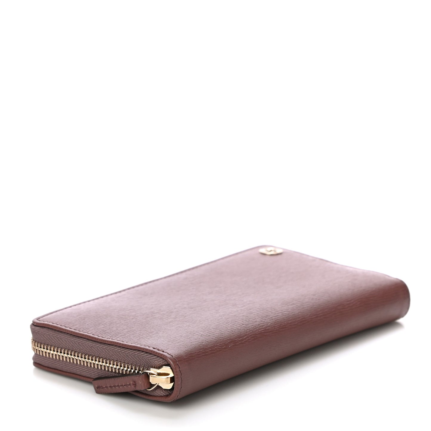 Calfskin Betty Zip Around Wallet Brown