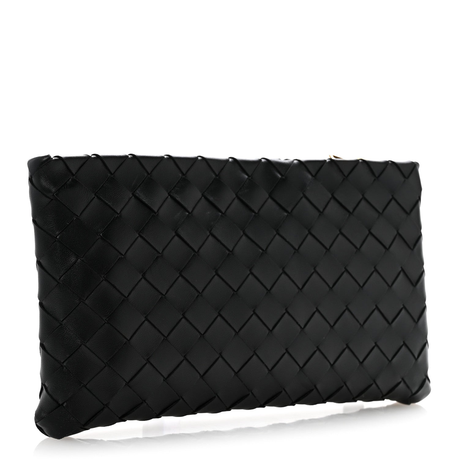 Bottega Veneta Nappa Intrecciato Small Flat Zip Pouch Black 3 of 8