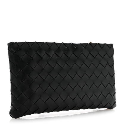Bottega Veneta Nappa Intrecciato Small Flat Zip Pouch Black 3 of 8