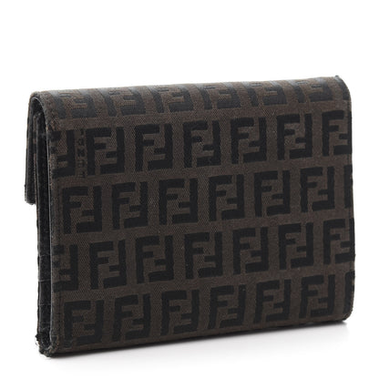 Fendi Zucchino Compact Wallet Brown 3 of 9