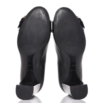 Louis Vuitton Calfskin Buckle Pumps 36.5 Black 7 of 10