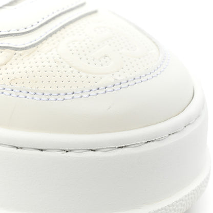 Gucci Calfskin GG Tennis Embossed Perforated Womens Platform 55mm Sneakers 35 Great White 12 of 14
