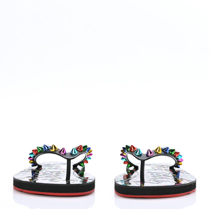 Christian Louboutin Rubber Spike Loubi Donna Flip Flop 36 Black Multicolor 2 of 6