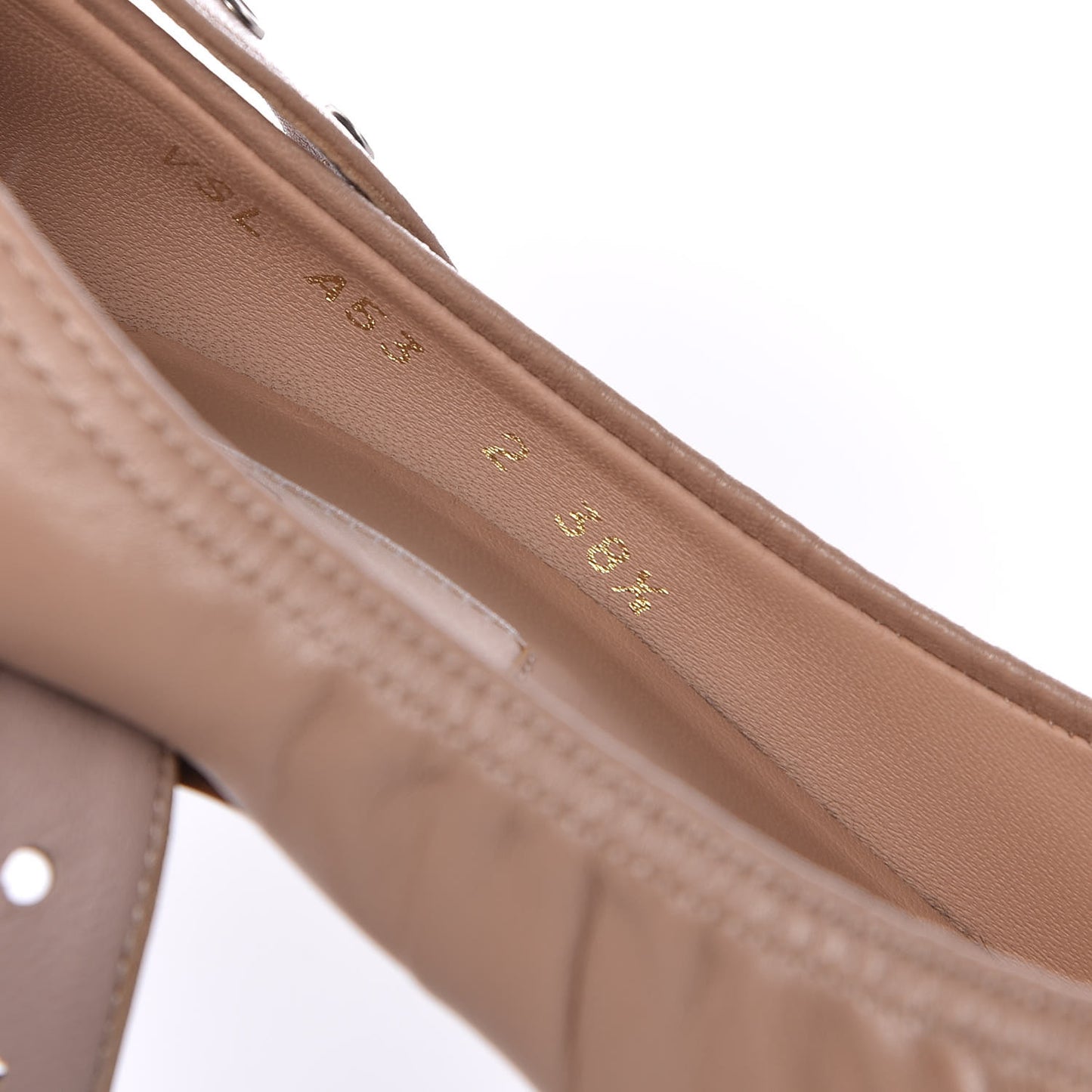 Nappa Love Latch Cross Strap 100mm Pumps 38.5 Poudre