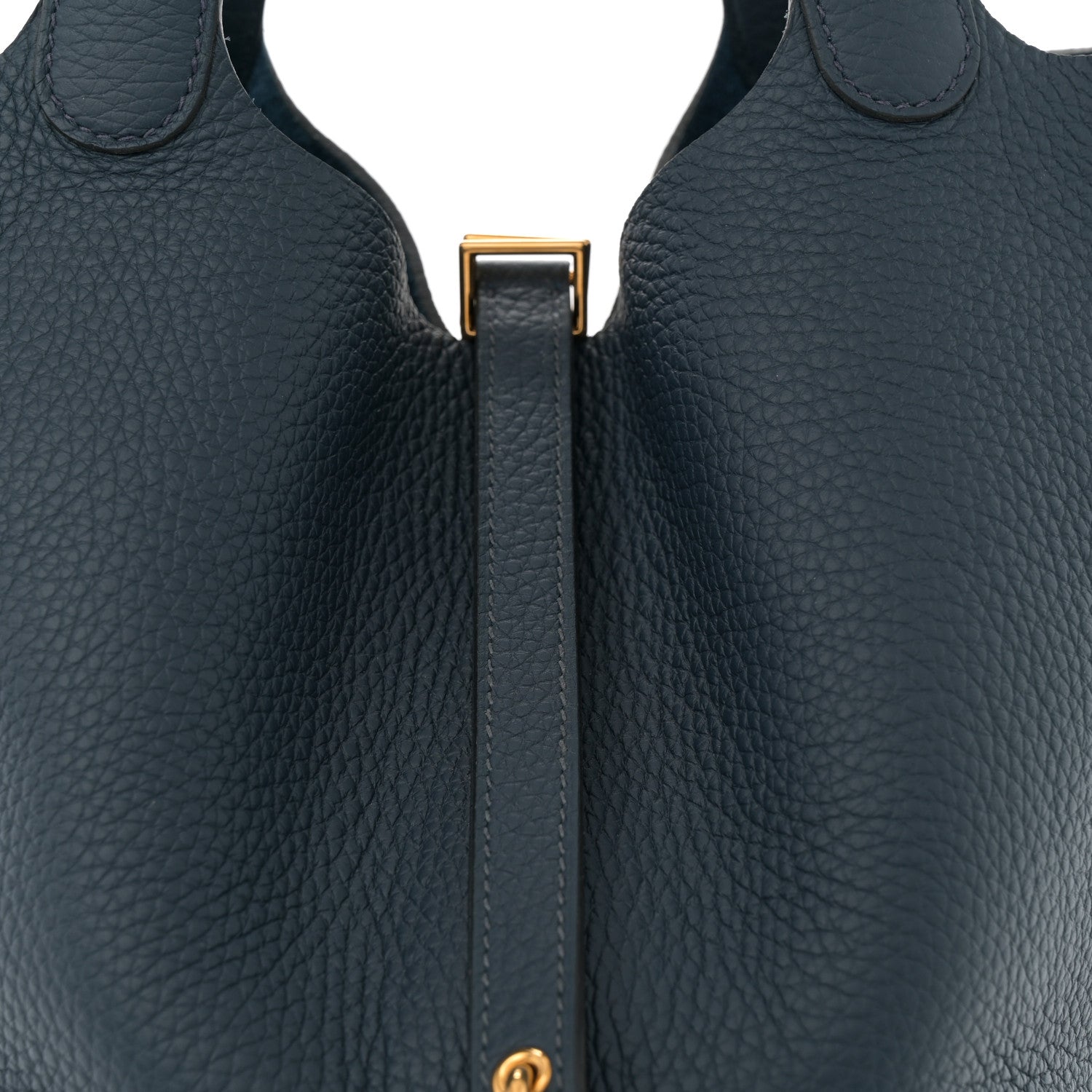 Hermes Taurillon Clemence Picotin Lock 22 MM Bleu De Prusse 8 of 11