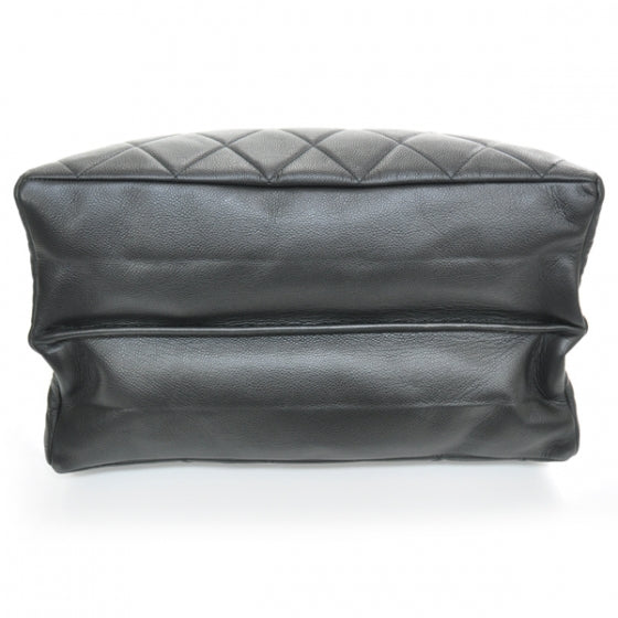 Caviar Quilted Coco Casual Tote Black