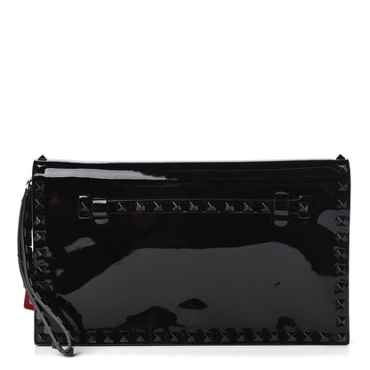Valentino Garavani Patent Rockstud Wristlet Clutch Black 1 of 16