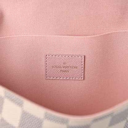 Louis Vuitton Damier Azur Pochette Felicie Chain Wallet Rose Ballerine 6 of 11