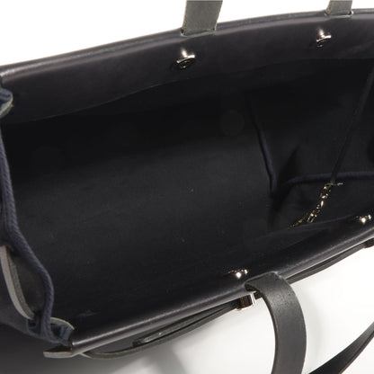 Hermes Toile Herbag MM Bag Black 5 of 7
