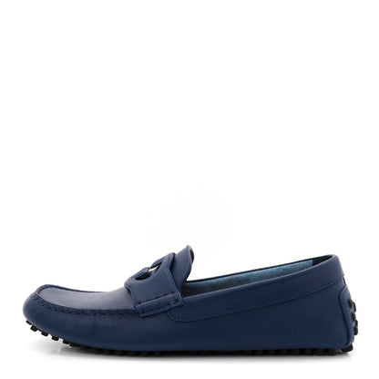 Gucci Soft Clove Calfskin GG Supreme Monogram Mens Interlocking G Driver Loafers 9 Royale 1 of 12