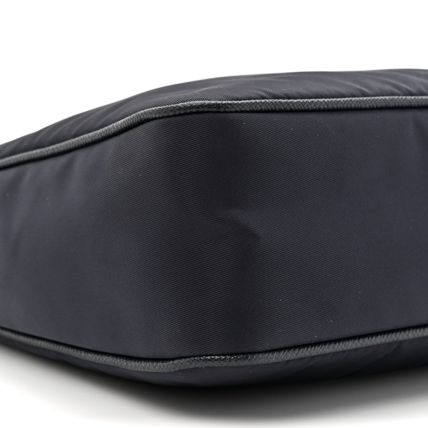 Tessuto Nylon Saffiano Pocket Zippered Shoulder Bag Navy