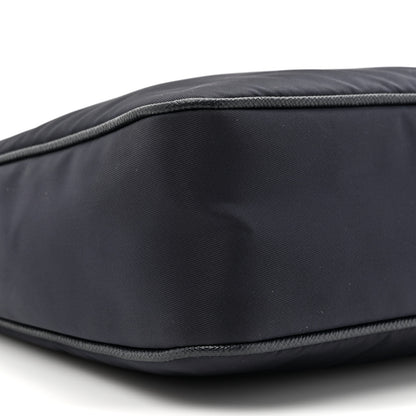 Prada Tessuto Nylon Saffiano Pocket Zippered Shoulder Bag Navy 8 of 9