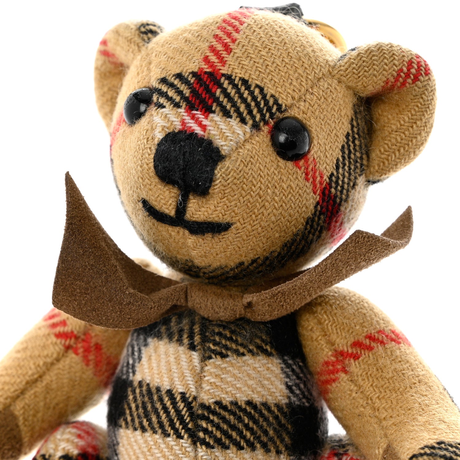 Burberry Cashmere Vintage Check Thomas Bear Bag Charm Antique Yellow 4 of 4
