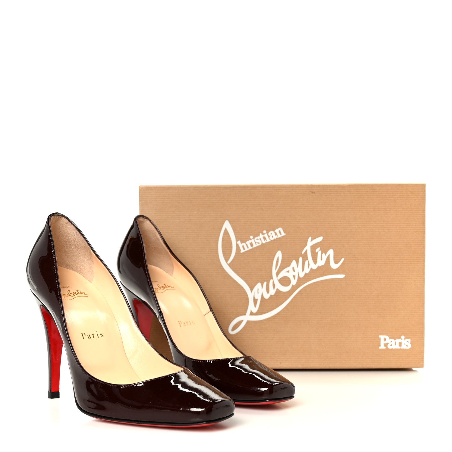 Christian Louboutin Patent Particule 100 Pumps 37.5 Plum 9 of 9