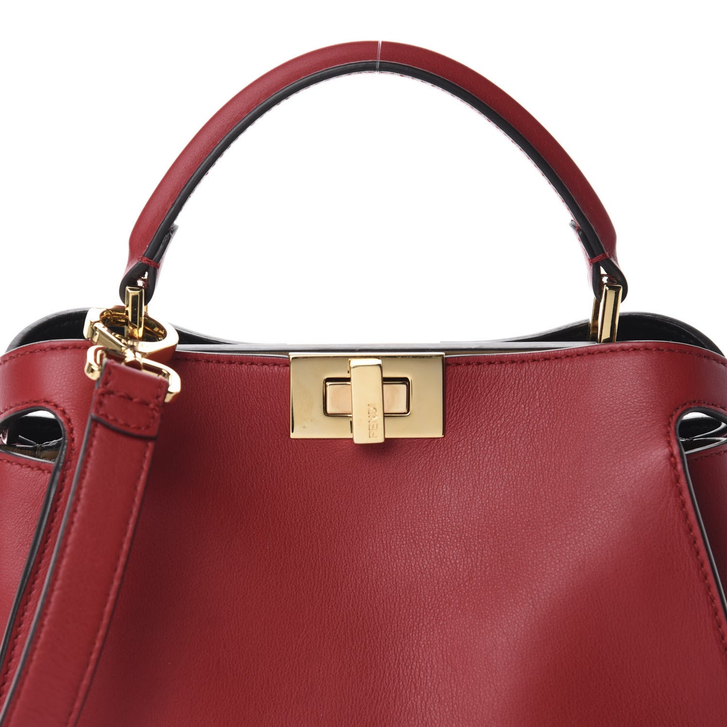 Vitello Tahiti Burro Bi-Color Medium Peekaboo Iconic Essentially Satchel Fragola Orzo