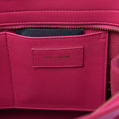 Saint Laurent Calfskin Small Classic Y Cabas Fuchsia 6 of 11