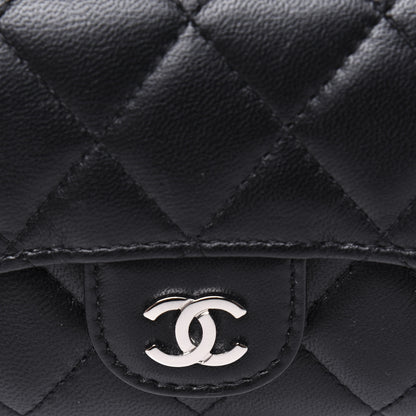 Chanel Lambskin Quilted Flap Card Holder Black 13 of 14