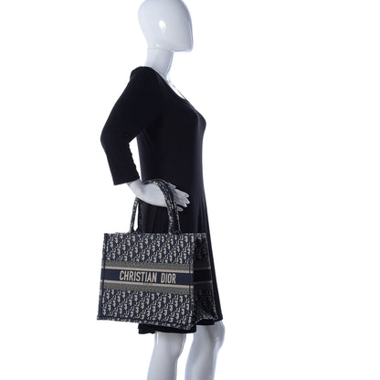 Christian Dior Oblique Medium Book Tote Blue Multicolor 2 of 12