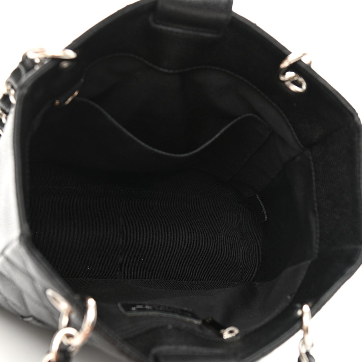 Caviar Quilted Petit Shopping Tote PST Black