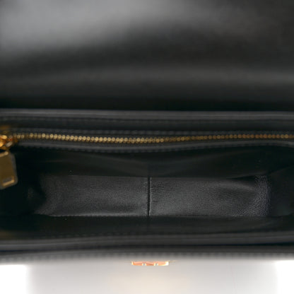 Celine Shiny Calfskin Teen Triomphe Black 5 of 10