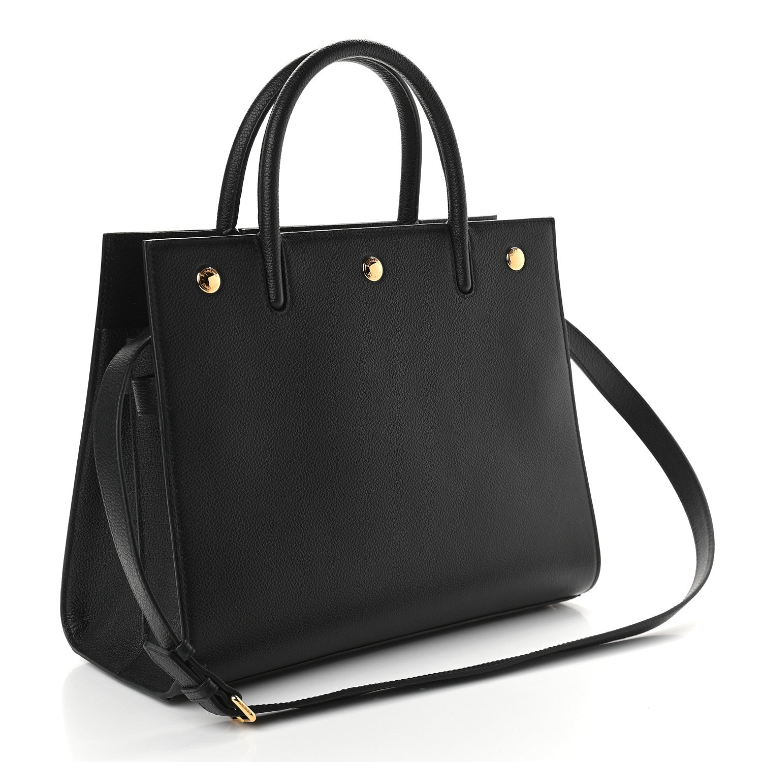 Burberry Grainy Calfskin Small Title Bag Black 3 of 10
