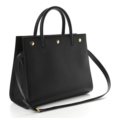 Burberry Grainy Calfskin Small Title Bag Black 3 of 10