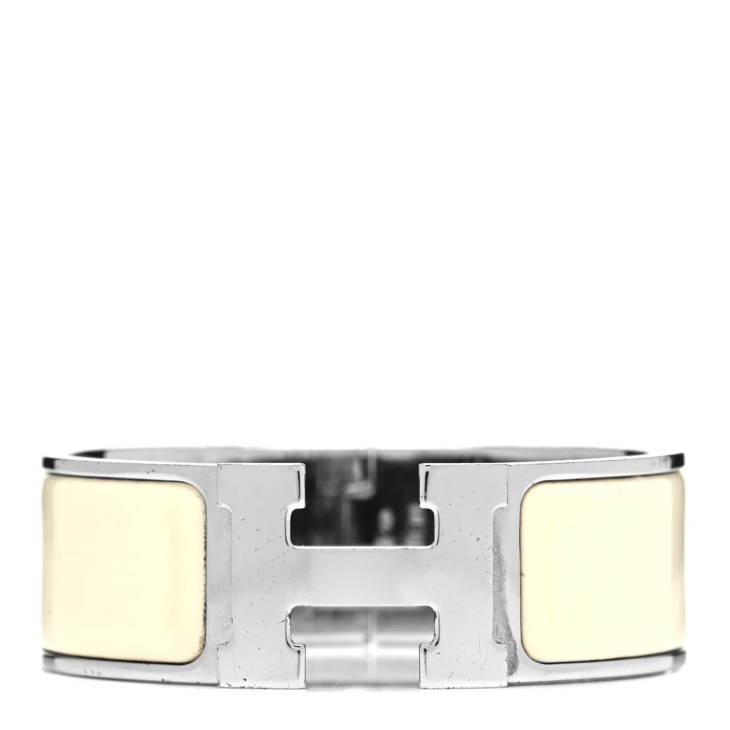 Enamel Wide Clic Clac H Bracelet PM Craie