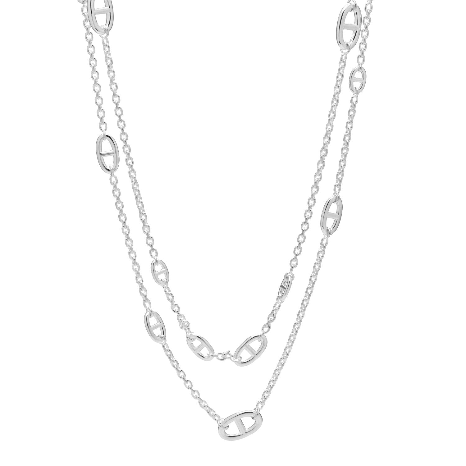 Hermes Sterling Silver Farandole Necklace 160 1 of 6