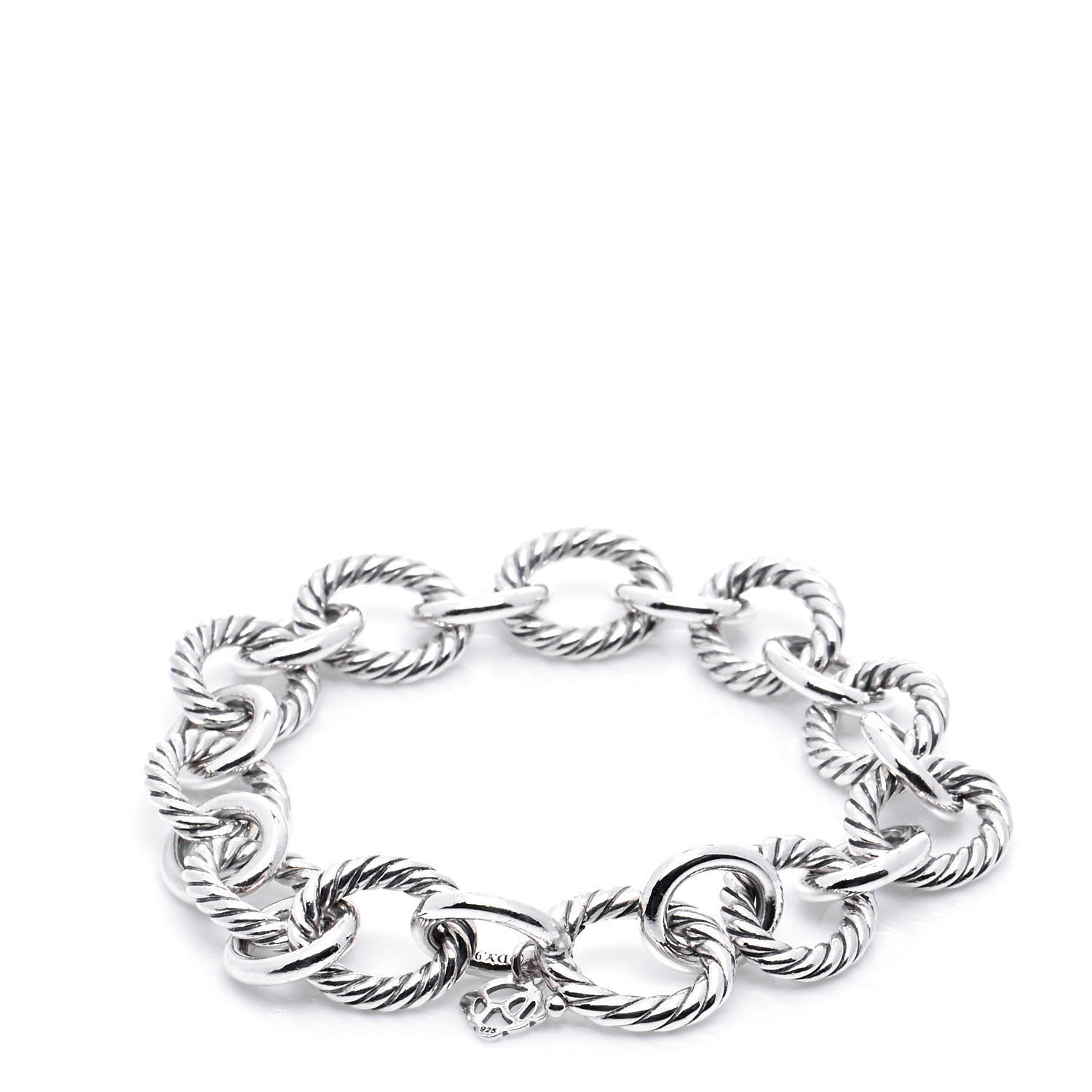 David Yurman Sterling Silver 12mm Large Oval Link Bracelet 3 of 6