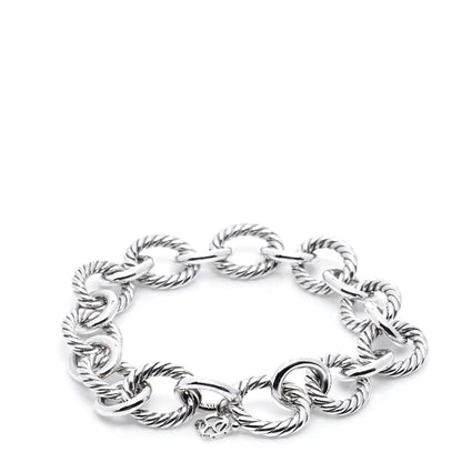 David Yurman Sterling Silver 12mm Large Oval Link Bracelet 3 of 6
