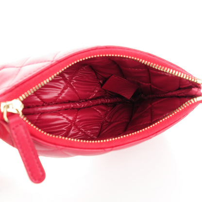 Chanel Lambskin Quilted Small Cosmetic Case Dark Pink 5 of 7