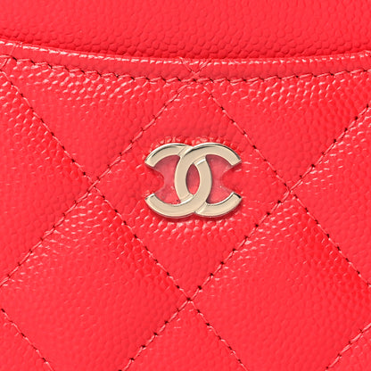 Chanel Caviar Quilted Card Holder Red 9 of 9