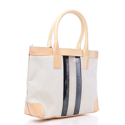 Gucci Canvas Patent Tote White 3 of 20