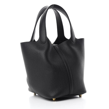 Hermes Taurillon Clemence Picotin Lock 18 PM Black 3 of 11