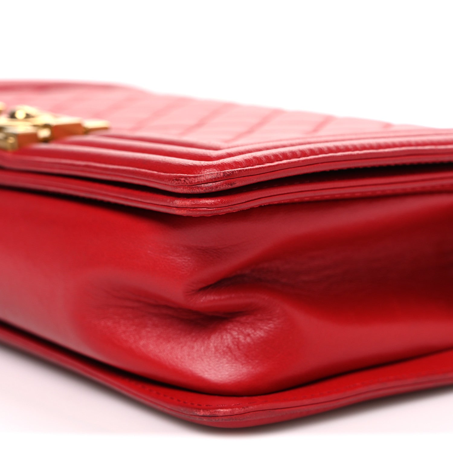 Chanel Lambskin Quilted Medium Boy Flap Red 10 of 10