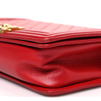 Chanel Lambskin Quilted Medium Boy Flap Red 10 of 10