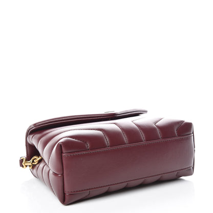 Saint Laurent Calfskin Y Quilted Monogram Toy Loulou Monogram Crossbody Bag Rouge Legion 4 of 11