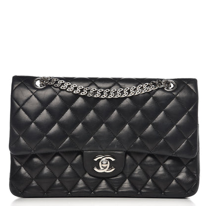 Chanel Lambskin Quilted Medium Double Flap Bijoux Chain Black 1 of 10