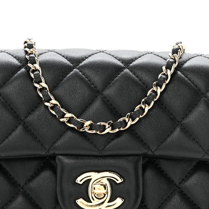 Chanel Lambskin Quilted Mini Rectangular Pearl Crush Flap Black 8 of 14