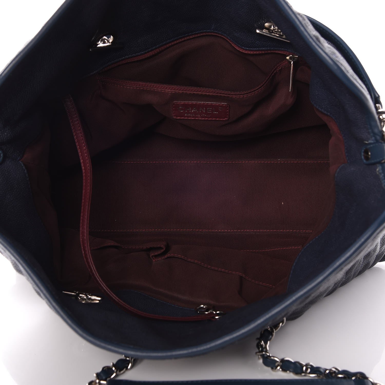 Chanel Caviar Quilted French Riviera Hobo Blue 6 of 8