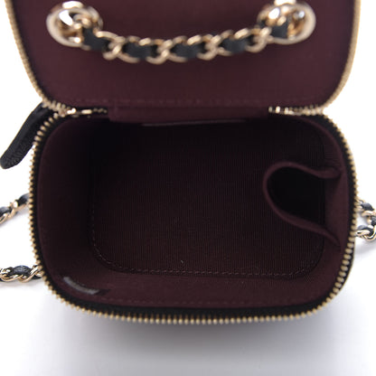 Chanel Caviar Quilted Mini Vanity Case With Chain Black 5 of 10
