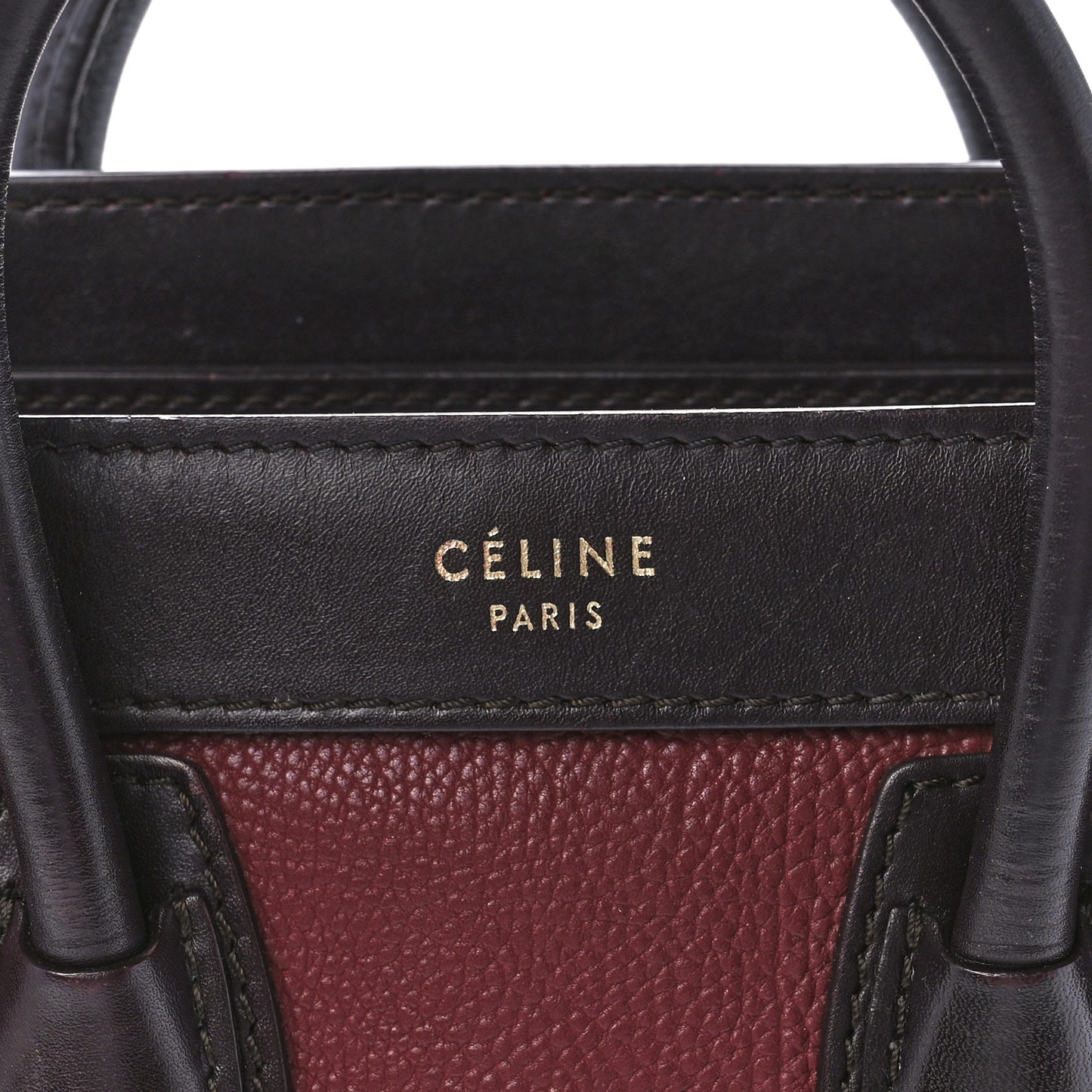Calfskin Suede Nano Tri-Color Luggage Burgundy