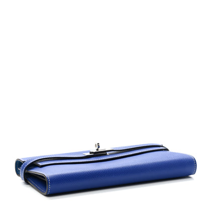Hermes Epsom Verso Kelly Longue Wallet Bleu Electrique Mykonos 4 of 6